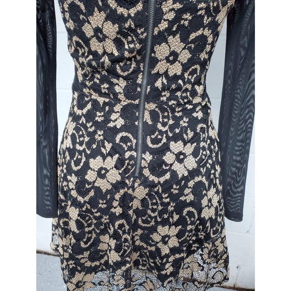 Material Girl dress black/tan lance color size M - Picture 6 of 16